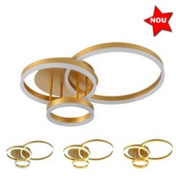 Lustra LED - CERCURI, 1709-GD, Loomina LUX LED, AURIU, 112W, Telecomanda