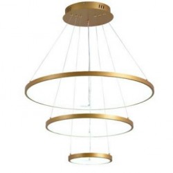 Lustra LED - Cercuri 150, Loomina LUX LED, AURIU, 154W, Telecomanda