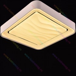 Lustra LED Sand Design cu Telecomanda, 1125, Loomina LUX LED, Alb, 96 W
