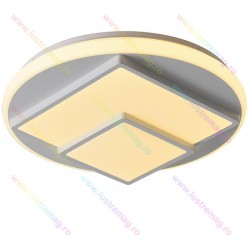 Lustra LED Square Concept cu Telecomanda, 1127, Loomina LUX LED, Alb, 96 W Lustra LED Square Concept cu Telecomanda, 1127, Loomina LUX LED, Alb, 96 W