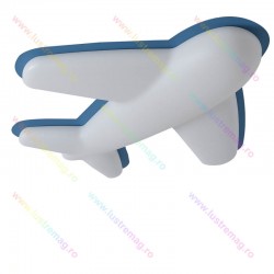 Lustra LED AVION, Loomina LUX LED, Alb-Bleu, 120 W, Telecomanda