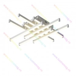 Lustra LED Square Design, 174-8, Loomina LUX LED, Alb/Negru, 160 W, Telecomanda Lustra LED Square Design, 174-8, Loomina LUX LED, Alb/Negru, 160 W, Telecomanda