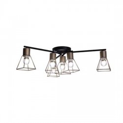 Lustra 6 SQUARE Design, Loomina LUX LED, Negru Bronz Lustra 6 SQUARE Design, Loomina LUX LED, Negru Bronz