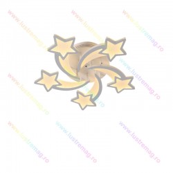 Lustra LED 5 STAR, 6552/5, Loomina LUX LED, Auriu/Alb, 150 W, Telecomanda