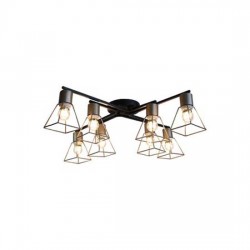 Lustra 8 SQUARE Design, Loomina LUX LED, Negru Bronz Lustra 8 SQUARE Design, Loomina LUX LED, Negru Bronz