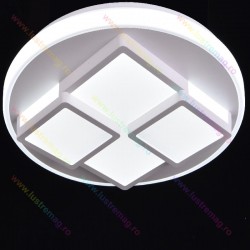 Lustra LED Circle Squares Design cu Telecomanda, 1123 SD, Loomina LUX LED, Alb, 96 W Lustra LED Circle Squares Design cu Telecomanda, 1123 SD, Loomina LUX LED, Alb, 96 W