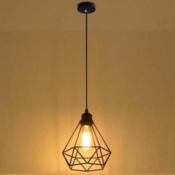 Lustra Pendul Diamant, Loomina Lux LED, Negru, E27, 120 cm