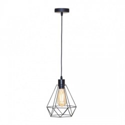 Lustra Pendul Diamant, Loomina Lux LED, Negru, E27, 120 cm