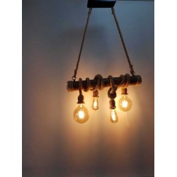 Lustra RUSTIC 4, Loomina LUX LED, Maro